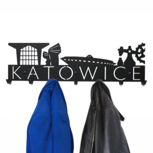 Elegancki Metalowy Wieszak na ubrania Katowice