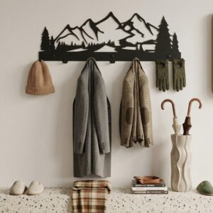 Wieszak na ubrania Górski widok metalowa dekoracja