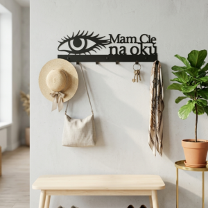 Czarny Wieszak na ubrania Mam Cię na oku