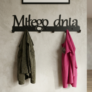 Metalowy Wieszak na ubrania Miłego dnia