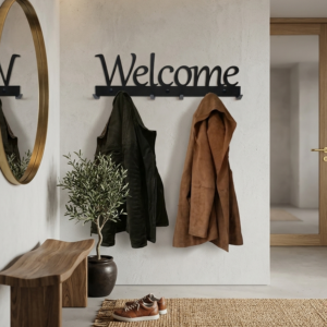 Wieszak na ubrania Welcome do przedpokoju