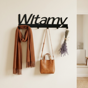 Metalowy Wieszak na ubrania Witamy