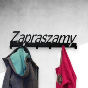 Wieszak na ubrania Zapraszamy