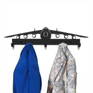 Czarny Metalowy ścienny Wieszak na ubrania Antonov AN-225 Mrija