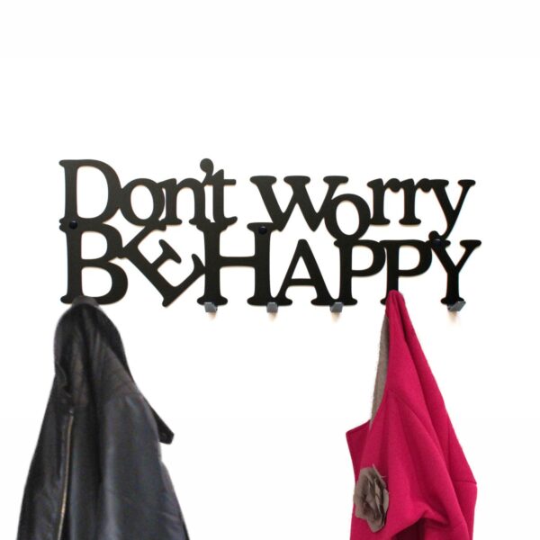 Wieszak na ubrania Don't worry be happy - obrazek 2