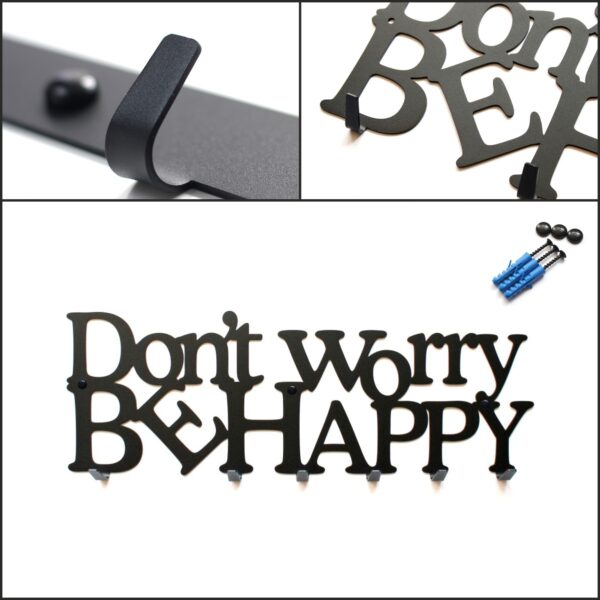 Wieszak na ubrania Don't worry be happy - obrazek 3