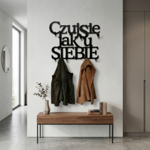 Metalowy Wieszak na ubrania Czuj się jak u siebie