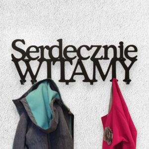 Wieszak na ubrania Serdecznie witamy