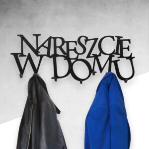 Wieszak z cytatem Nareszcie w domu