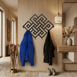 Wzorek wieszak na ubrania do przedpokoju