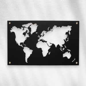 Dekoracja ścienna mapa świata ozdoba do salonu