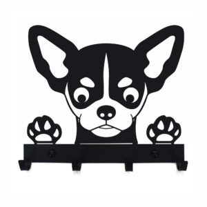 Nowoczesny Metalowy ścienny Wieszak na smycze Chihuahua