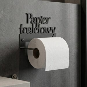 Metalowy uchwyt na papier toaletowy
