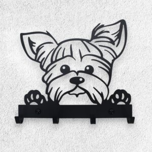 Czarny ścienny Wieszak na smycze York