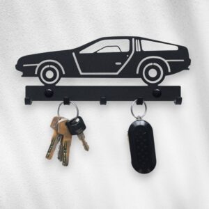 Metalowy ścienny wieszak na klucze do domu DeLorean