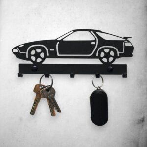 Czarny ścienny Wieszak na klucze P928 Porsche 928