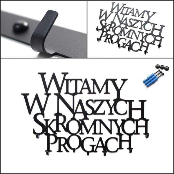 Wieszak z cytatem Witamy w naszych skromnych progach - obrazek 3