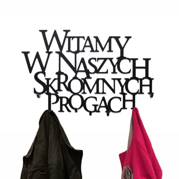 Wieszak z cytatem Witamy w naszych skromnych progach - obrazek 2