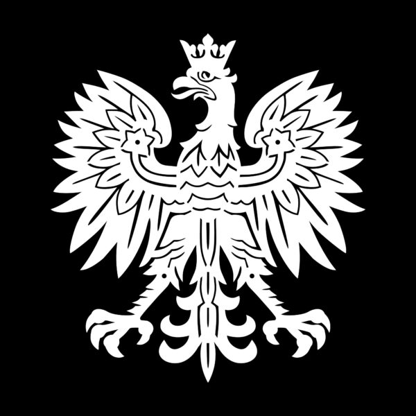 Elegancka Biała Dekoracja ścienna godło Polski orzeł