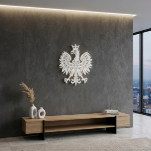 Metalowa Dekoracja ścienna godło Polski Orzeł