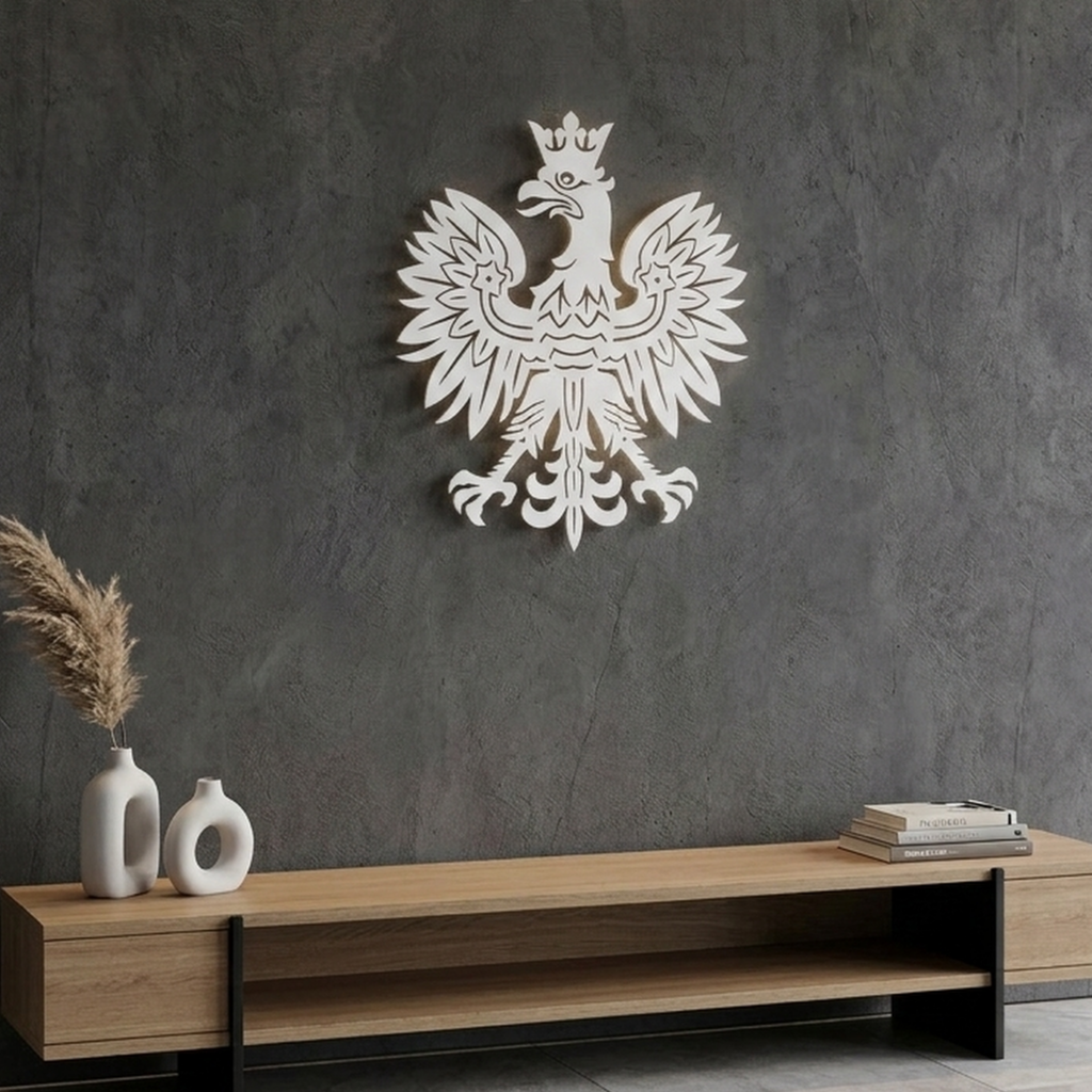 Patriotyczna Dekoracja ścienna godło Polski Orzeł do salonu