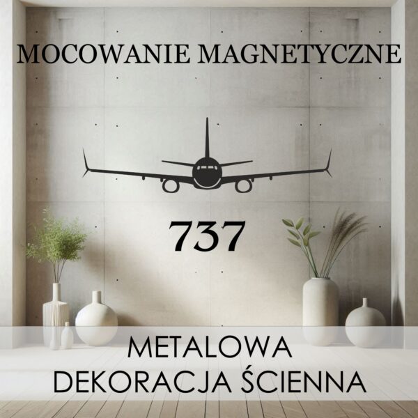 Boeing 737 Metalowa dekoracja ścienna