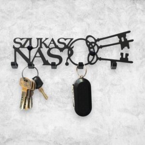 Czarny Wieszak na klucze Szukasz nas