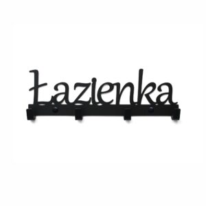 Wycinany laserowo Czarny Wieszak do łazienki