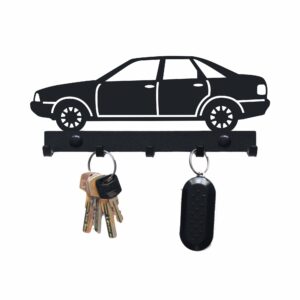 Czarny Wieszak na klucze Audi 80 do przedpokoju Nowoczesny Czarny Wieszak na klucze Audi 80 do przedpokoju