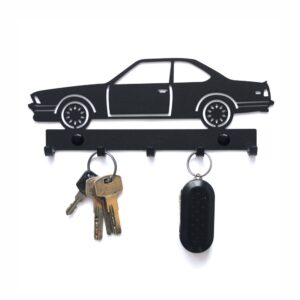Czarny Wieszak na klucze do przedpokoju BMW E24 Rekin Motoryzacyjny Czarny Wieszak na klucze do przedpokoju BMW E24 Rekin