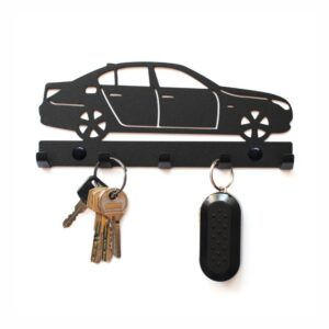 Czarny metalowy Wieszak na klucze BMW 5 e60 Motoryzacyjny Czarny metalowy Wieszak na klucze BMW 5 e60 do przedpokoju