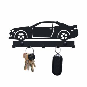 Czarny metalowy Wieszak na klucze Chevrolet Camaro Czarny metalowy ścienny Wieszak na klucze Chevrolet Camaro