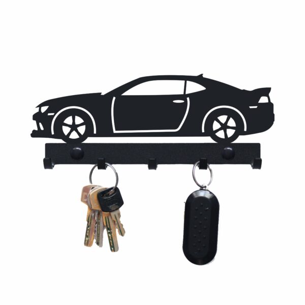 Czarny metalowy ścienny Wieszak na klucze Chevrolet Camaro