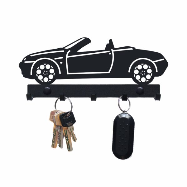 Czarny Metalowy Wieszak na klucze Alfa Romeo Spider