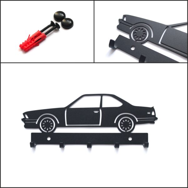 Nowoczesny Metalowy ścienny Wieszak na klucze do przedpokoju BMW E24 Rekin