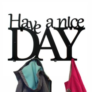 Czarny Napis Wieszak do przedpokoju Have a nice day