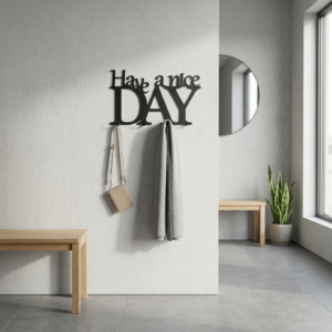 Metalowy Wieszak do przedpokoju Have a nice day