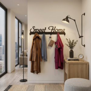 Metalowy Wieszak do przedpokoju Sweet Home