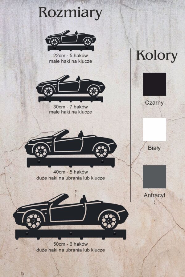 Wieszak na klucze Alfa Romeo Spider - obrazek 4