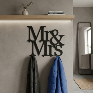 Oryginalny Wieszak na ubrania Mr & Mrs