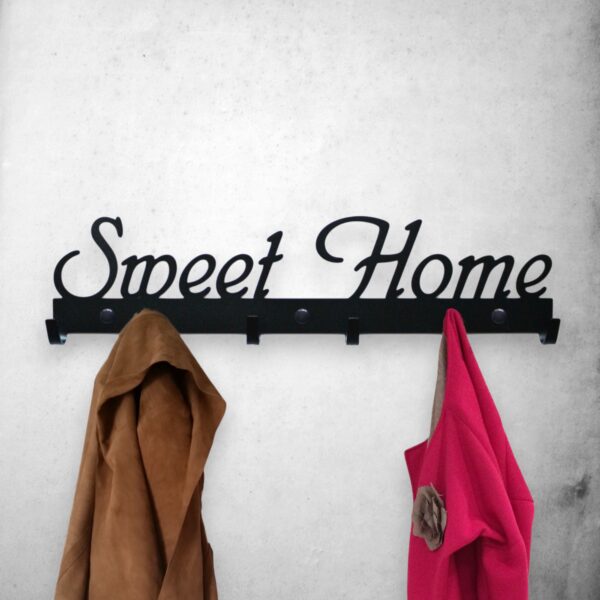 Czarny Wieszak na ubrania Sweet Home
