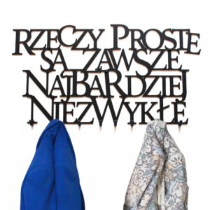 Nowoczesny Wieszak ścienny do przedpokoju Rzeczy proste