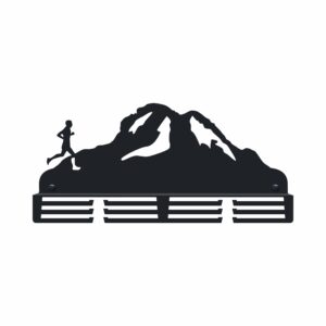 Metalowy Czarny Wieszak na medale bieg górski