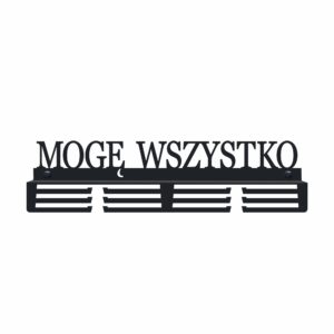 Czarny Metalowy Wieszak na medale Mogę wszystko
