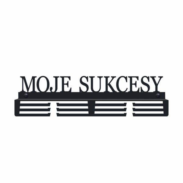Czarny Metalowy Wieszak na medale moje sukcesy