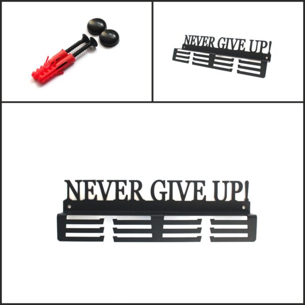 Wieszak na medale Never give up - obrazek 3