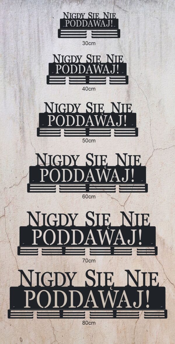Wieszak na medale Nigdy się nie poddawaj! - obrazek 5
