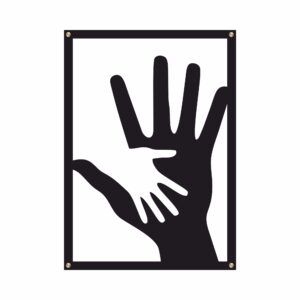 Duży Czarny Metalowy obraz Więzy pokoleń