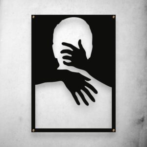 Czarny Metalowy obraz uścisk emocji