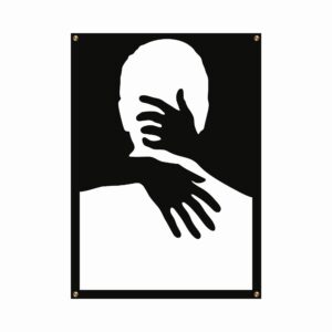 Nowoczesny Metalowy obraz na ścianę uścisk emocji